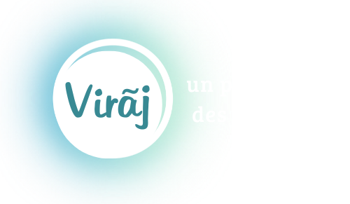 Logo viraj transparent avec slogan